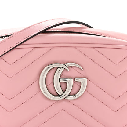 Gucci Calfskin Matelasse Small GG Marmont Chain Shoulder Bag Wild Rose 8 of 14