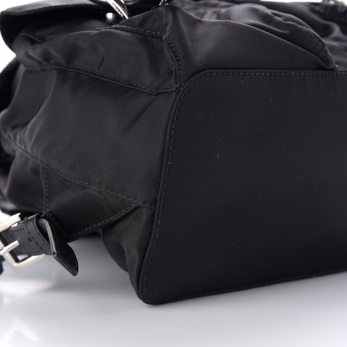Tessuto Nylon Saffiano Medium Backpack Black