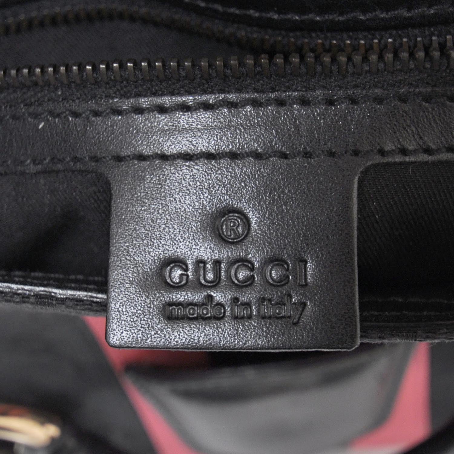 Gucci Monogram Horsebit Web Flap Bag Black 7 of 8