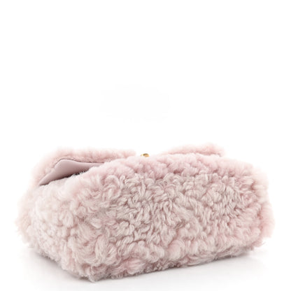 Chanel Shearling Sheepskin Medium Chanel 19 Flap Light Pink 3 of 9