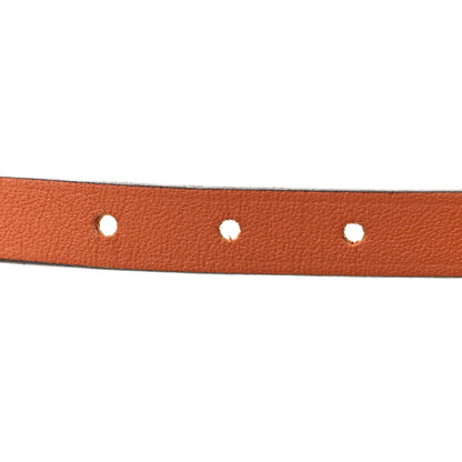 Hermes Swift Epsom Behapi Double Tour Reversible Bracelet T4 Orange Gold 5 of 7