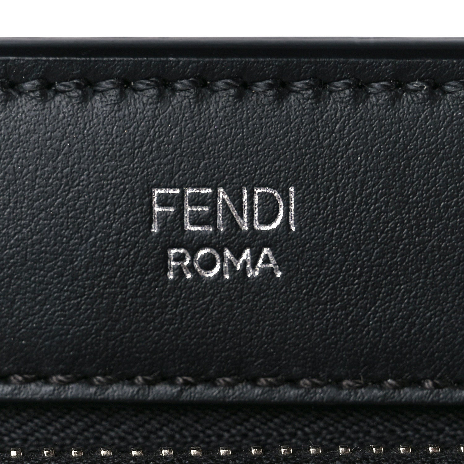 Fendi Vitello Baltico Shiny Nappa Lace Up DotCom Satchel Black 7 of 13