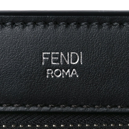 Fendi Vitello Baltico Shiny Nappa Lace Up DotCom Satchel Black 7 of 13