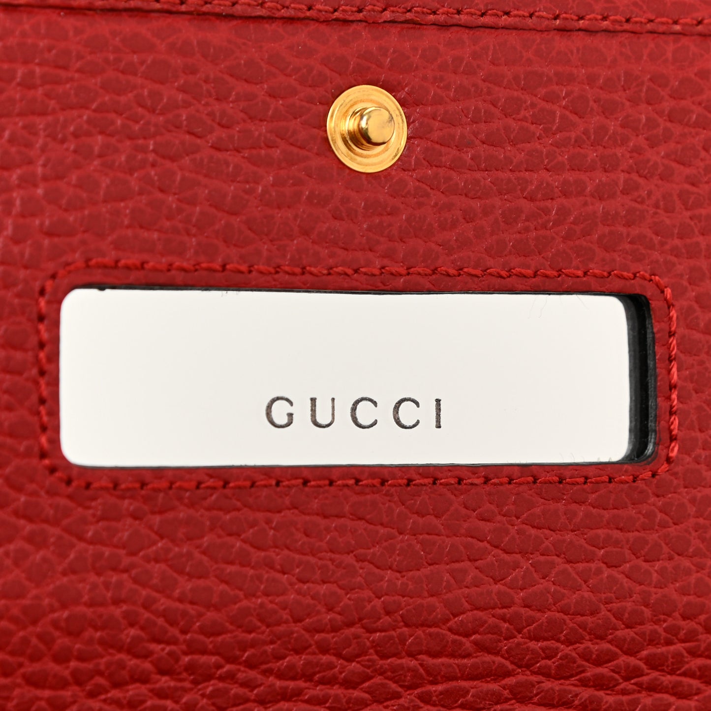 Dollar Calfskin Petite GG Marmont Wallet Chain Bag Hibiscus Red