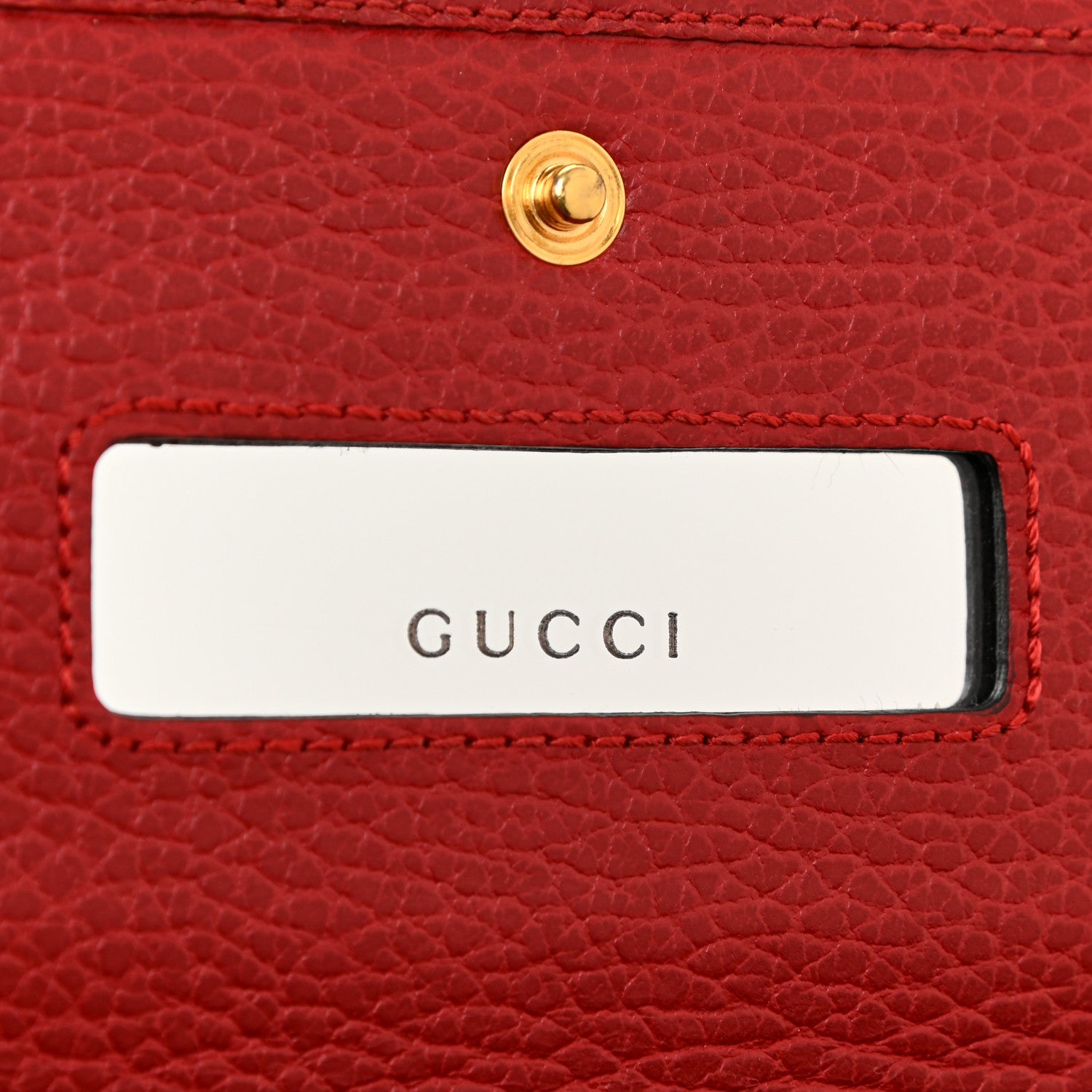 Gucci Dollar Calfskin Petite GG Marmont Wallet Chain Bag Hibiscus Red 8 of 16