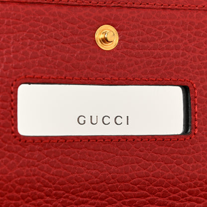 Gucci Dollar Calfskin Petite GG Marmont Wallet Chain Bag Hibiscus Red 8 of 16