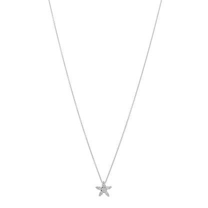 Roberto Coin 18K White Gold Diamond Tiny Treasures Star Pendant Necklace 1 of 5