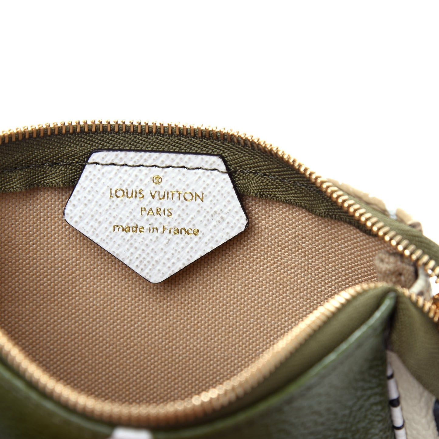 Monogram Giant Micro Pochette Accessories Kaki White