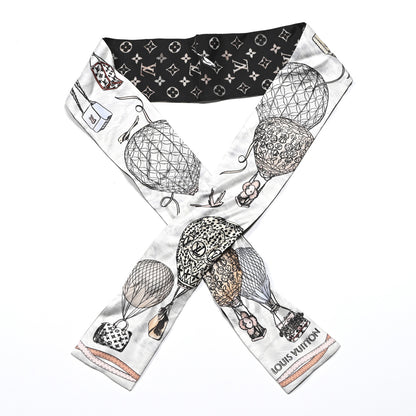 Louis Vuitton Silk Monogram Up And Away Bandeau Black White 1 of 3