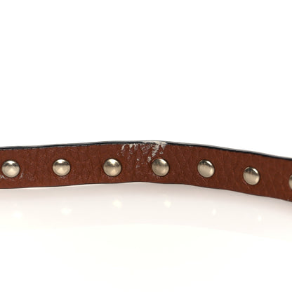 Valentino Garavani Pebbled Calfskin Medium Rockstud Flip Lock Crossbody Bag Saddle Brown 9 of 10