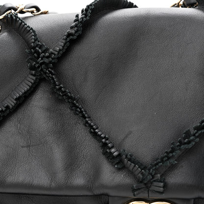 Chanel Lambskin Fringe Single Flap Black 13 of 14