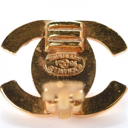 Chanel Metal CC Turnlock Clip On Earrings Gold 4 of 4