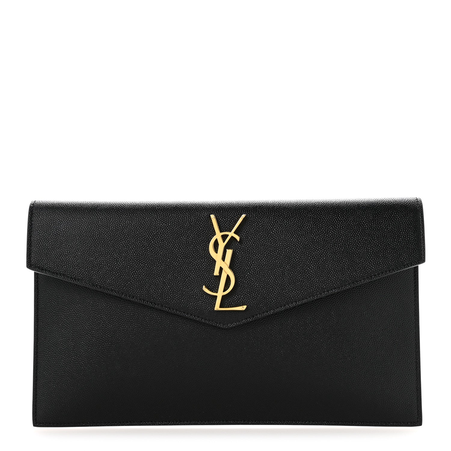 Saint Laurent Grain De Poudre Uptown Pouch Black 1 of 9