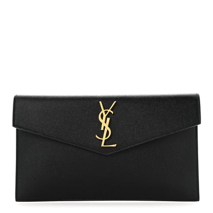 Saint Laurent Grain De Poudre Uptown Pouch Black 1 of 9