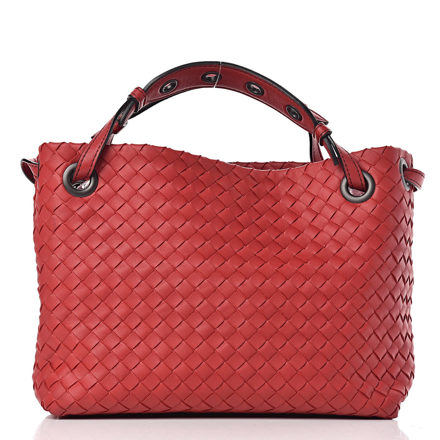 Nappa Intrecciato Small Bella Tote Red