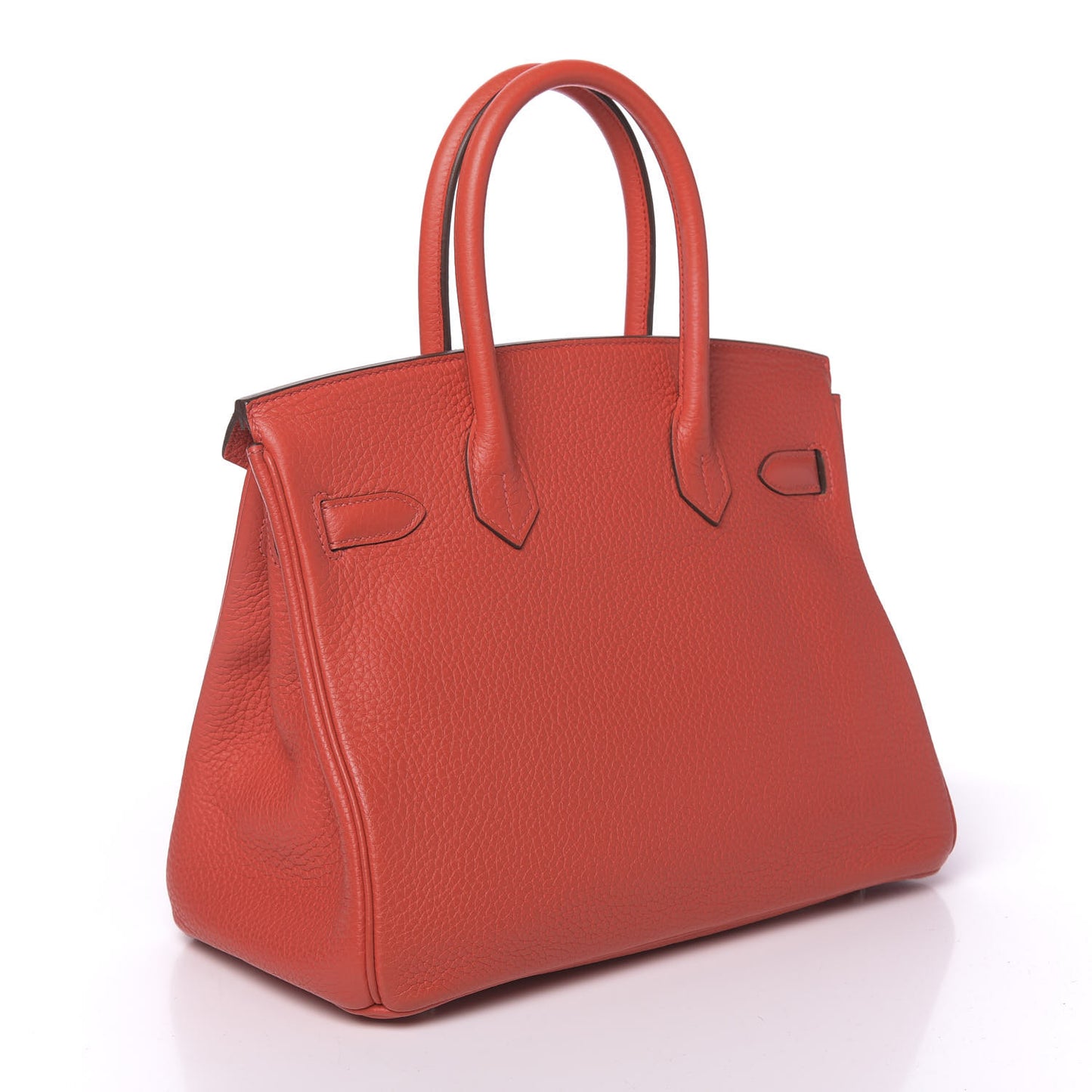 Taurillon Clemence Birkin 30 Rouge Pivoine