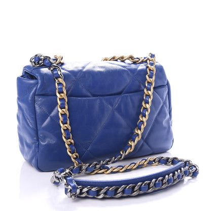 Chanel Goatskin Quilted Medium 19 Flap Dark Blue 2 of 9