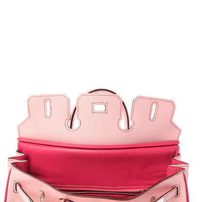 Hermes Chevre Mysore Horseshoe Birkin 25 Rose Sakura Rose Tyrien 25 of 35
