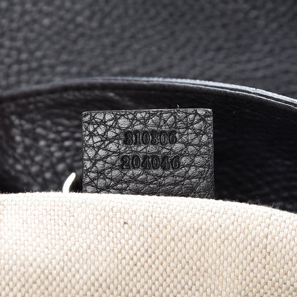 Gucci Pebbled Calfskin Medium Soho Chain Shoulder Bag Black 7 of 9