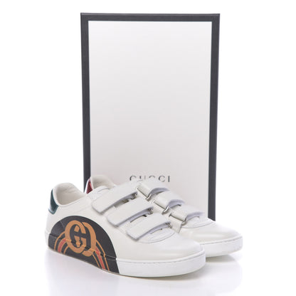 Gucci Miro Soft Calfskin Interlocking G Womens New Ace Sneakers 36 White Red Flame Green 11 of 11