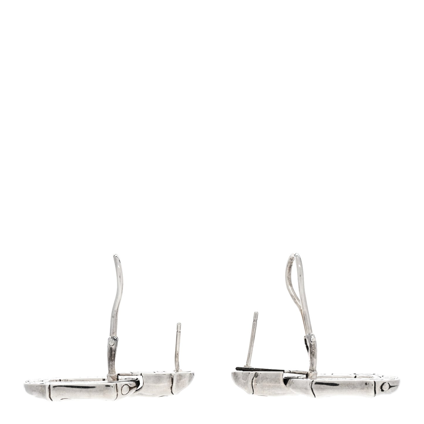 Sterling Silver Bamboo Door Knocker Earrings