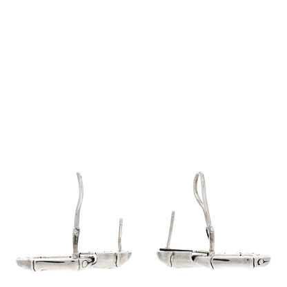 John Hardy Sterling Silver Bamboo Door Knocker Earrings 3 of 8