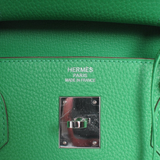 Hermes Taurillon Clemence Birkin 40 Menthe 9 of 12