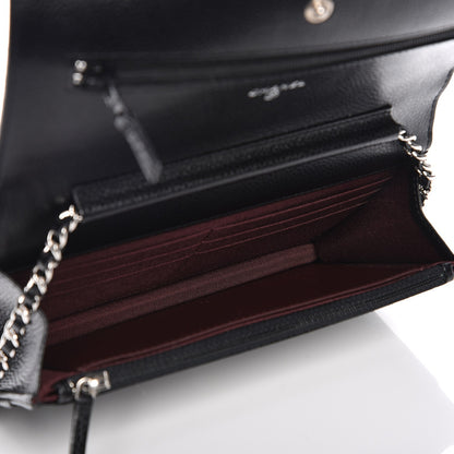 Chanel Caviar Quilted Wallet On Chain WOC Black 5 of 9
