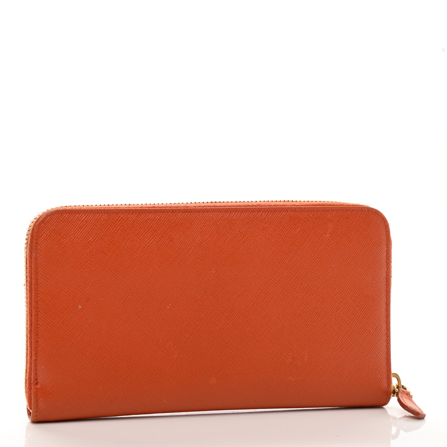 Saffiano Fiocco Bow Zip Around Wallet Papaya