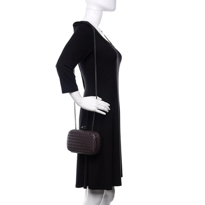 Bottega Veneta Nappa Intrecciato Chain Knot Clutch Quetsche 2 of 10