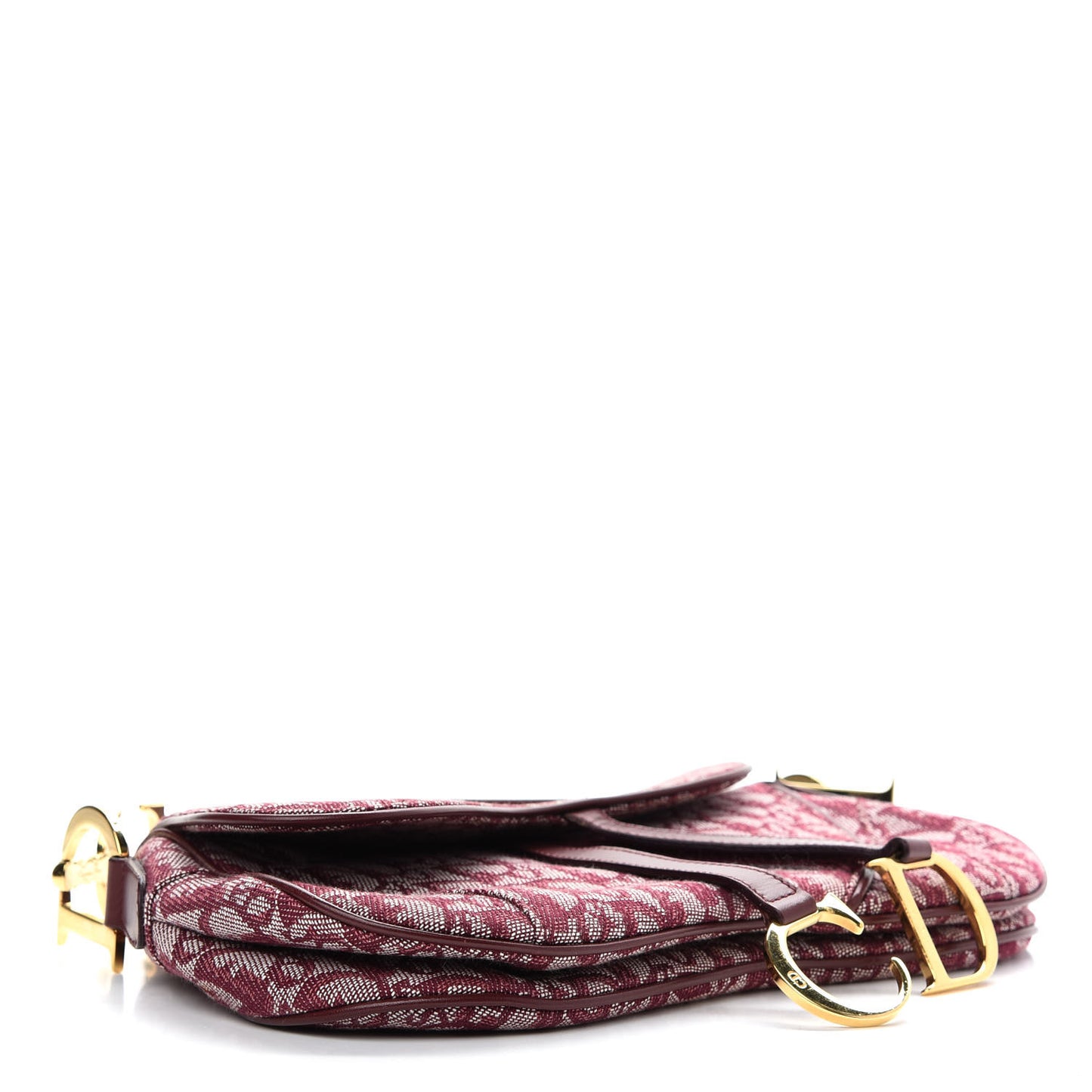 Monogram Double Saddle Bag Burgundy