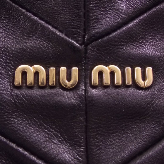Miu Miu Leather Patchwork Harlequin Black 10 of 10