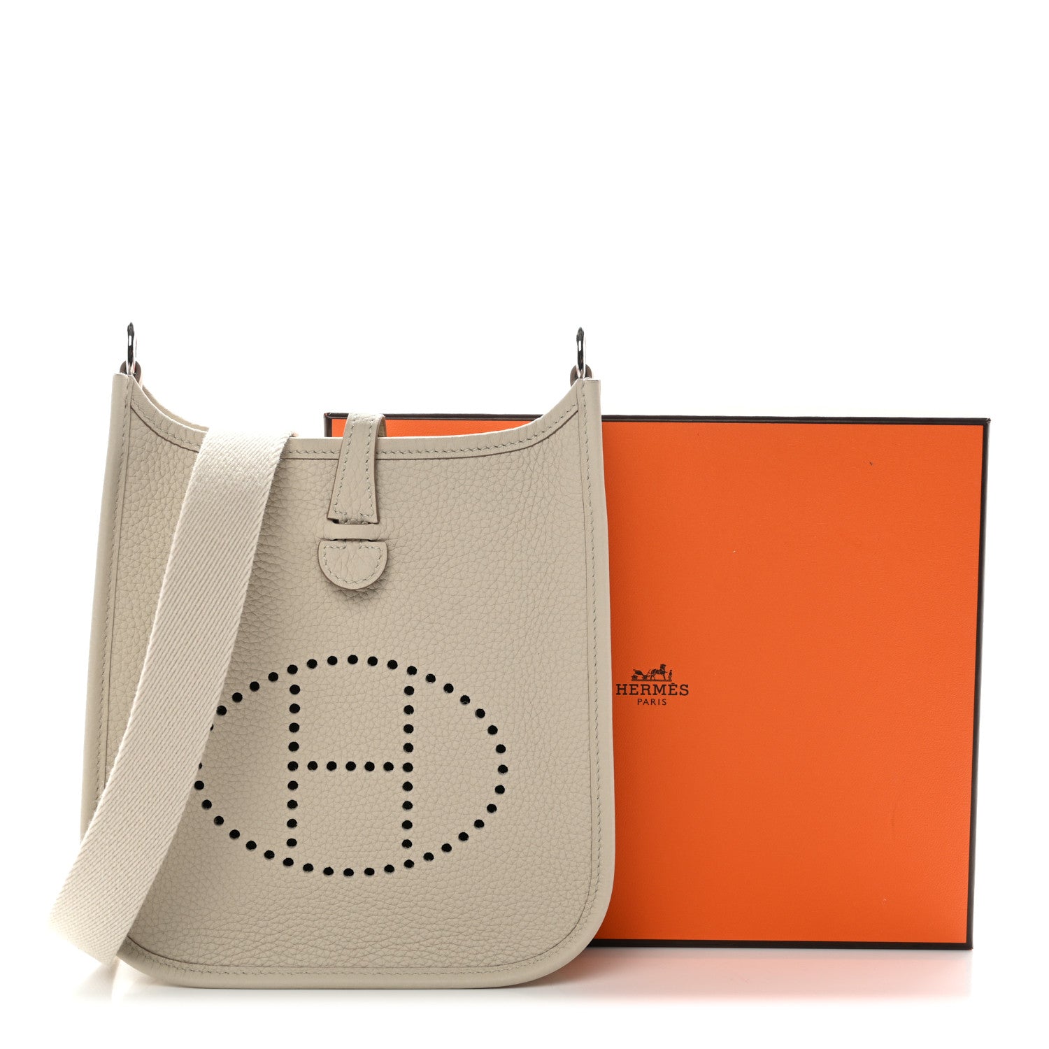 Hermes Taurillon Clemence Amazone Evelyne TPM Beton 1823205