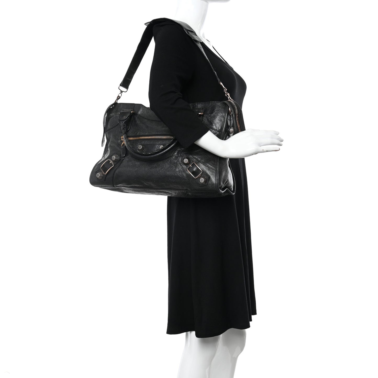 Agneau Giant 21 Rose Gold Hardware City Black