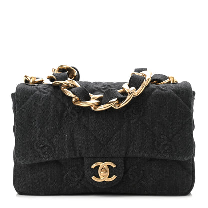 Chanel Denim Quilted Medium Funky Town Flap Black 1 of 11