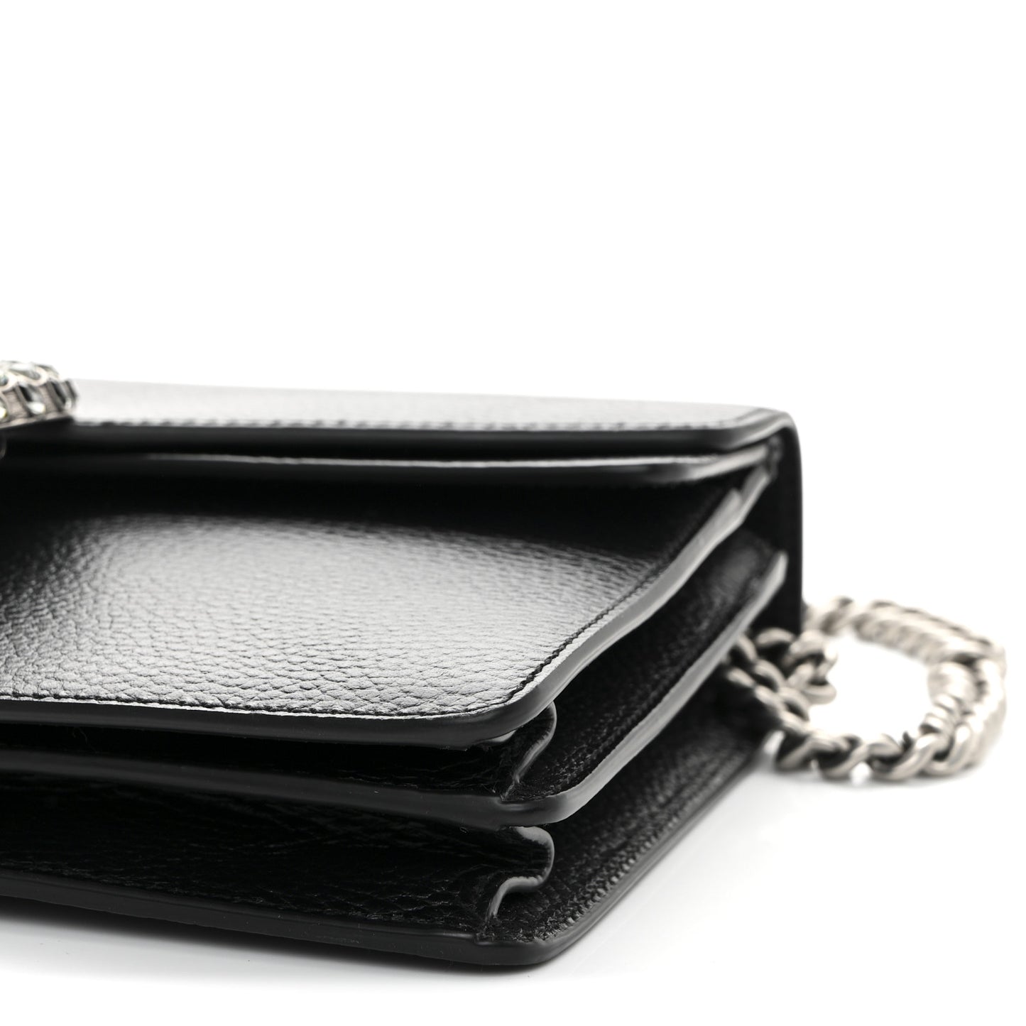 Pebbled Calfskin Small Dionysus Shoulder Bag Black