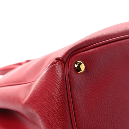 Prada Saffiano Lux Large Galleria Double Zip Tote Fuoco 10 of 11