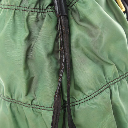 Prada Tessuto Nylon Gaufre Tote Green Brown 16 of 19