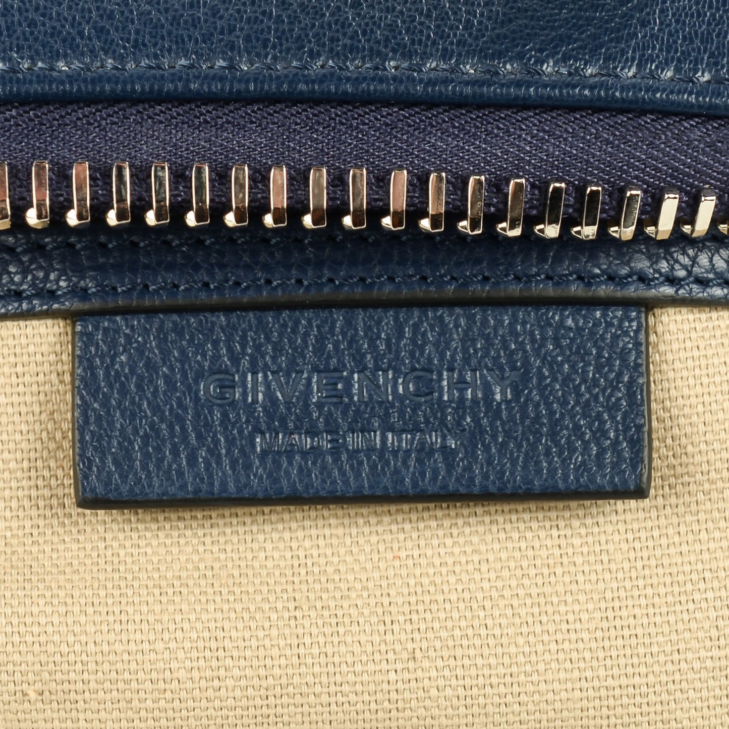 Sugar Goatskin Mini Antigona Navy
