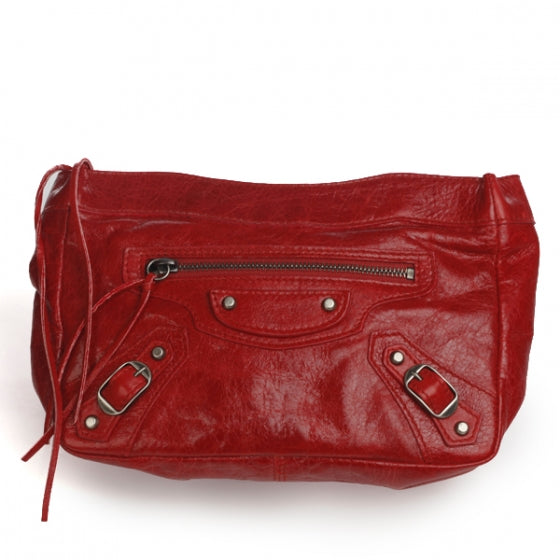 Balenciaga Chevre Porte Toilette Makeup Clutch True Red 1 of 13