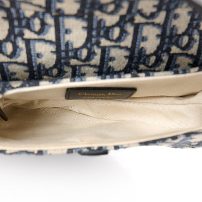 Christian Dior Oblique Mini Saddle Bag Blue 5 of 10
