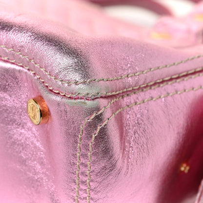 Celine Metallic Lambskin Quilted Boogie Satchel Pink 22 of 26