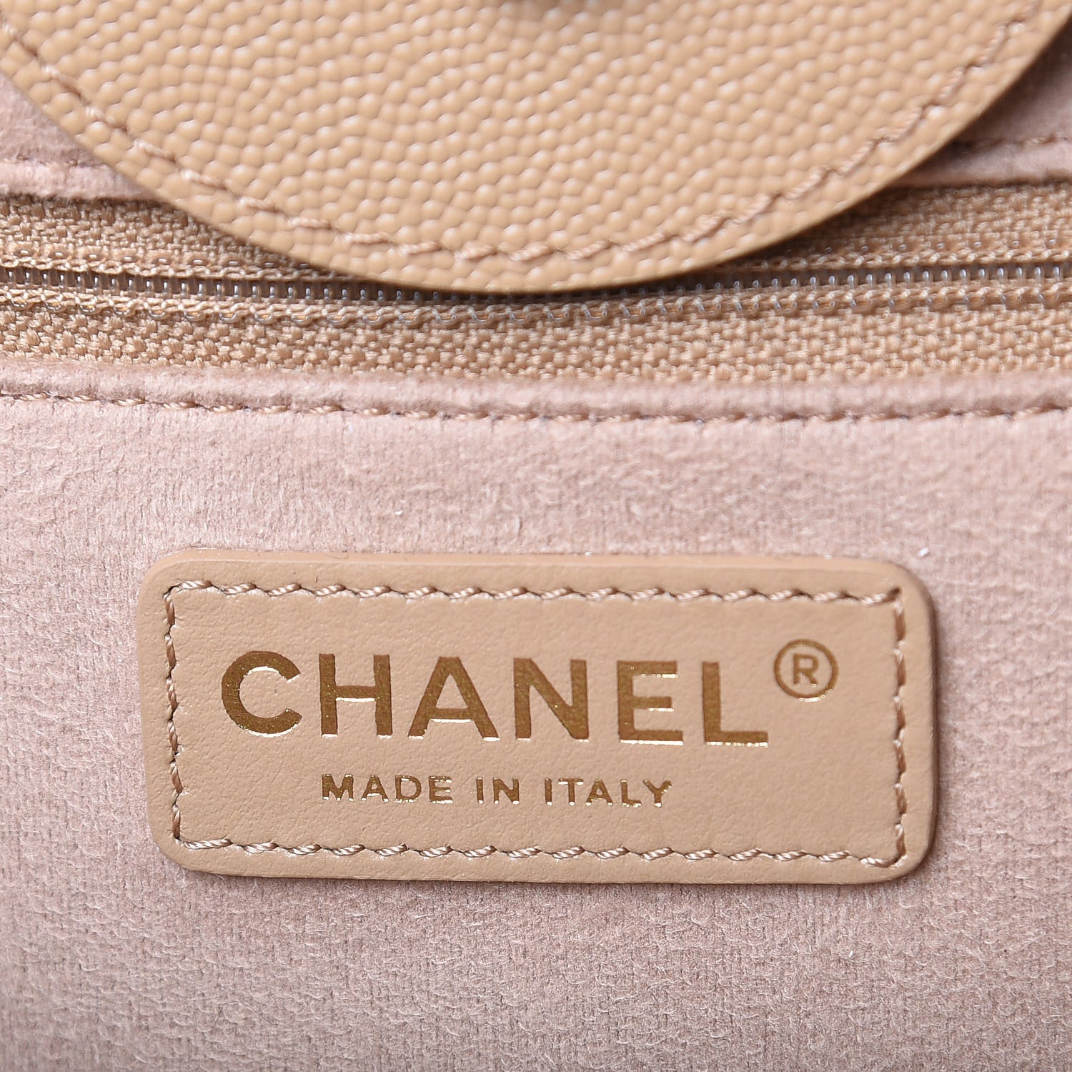 Chanel Caviar Small Studded Deauville Tote Beige 7 of 11