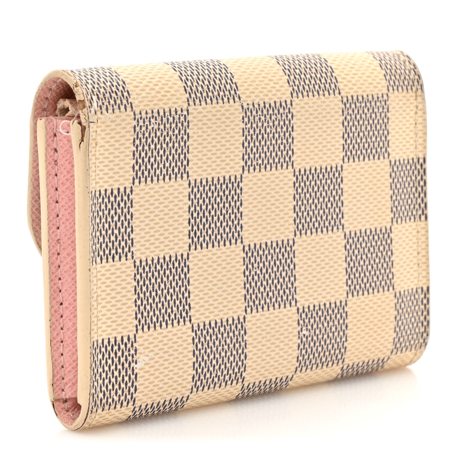 Louis Vuitton Damier Azur Rosalie Coin Purse Rose Ballerine 3 of 11