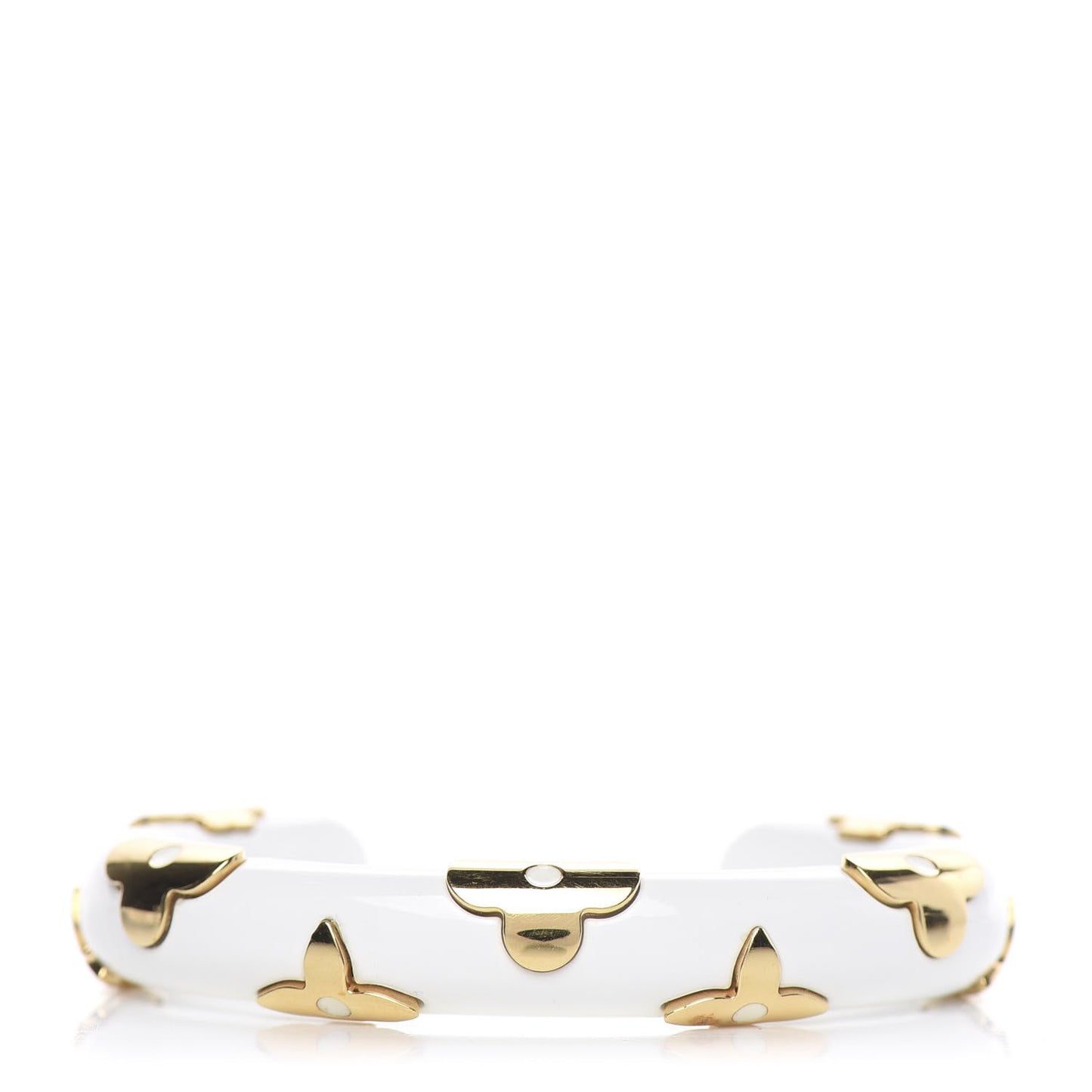Resin Daily Monogram Bracelet M White