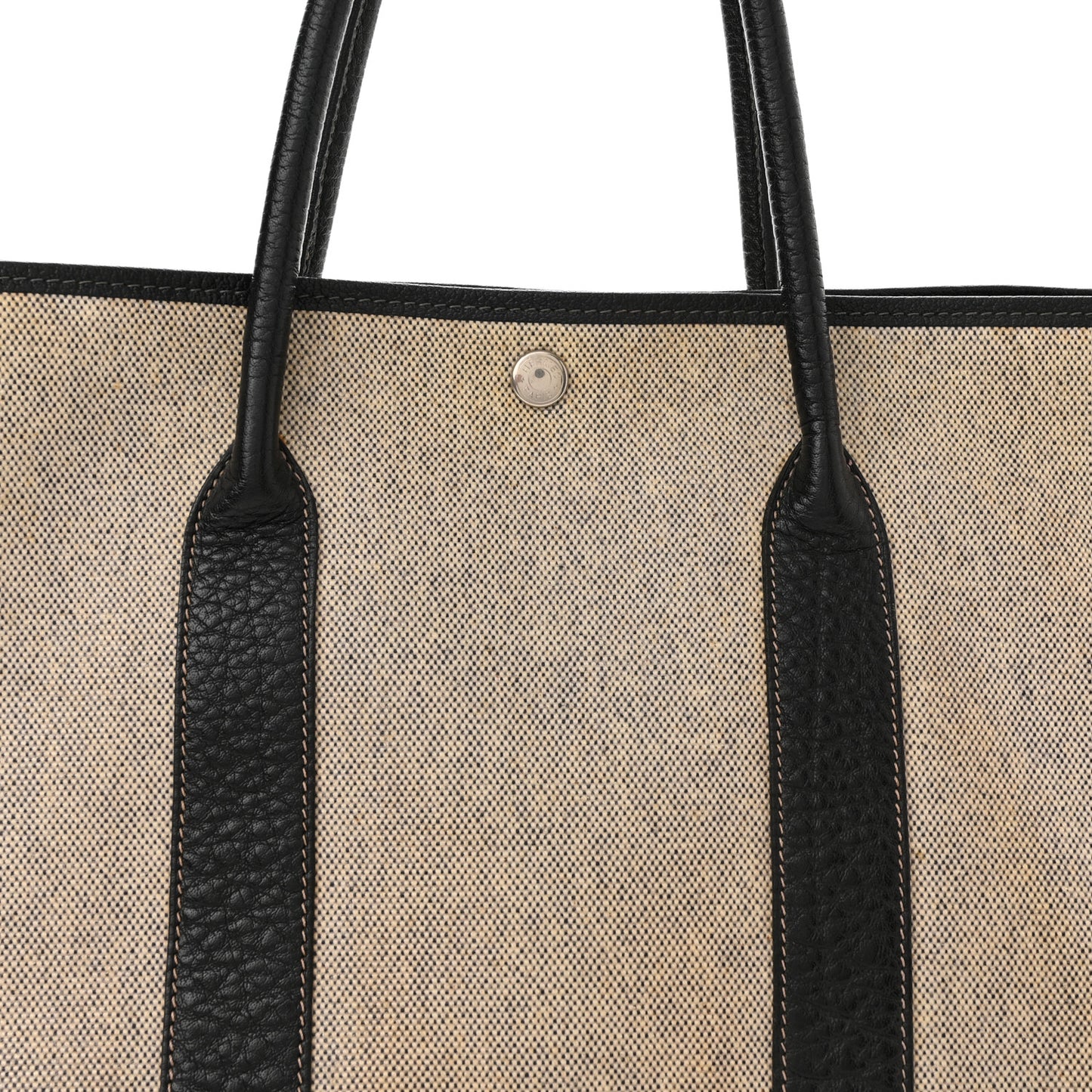 Twill H Negonda Garden Party 36 MM Tote Ecru Black