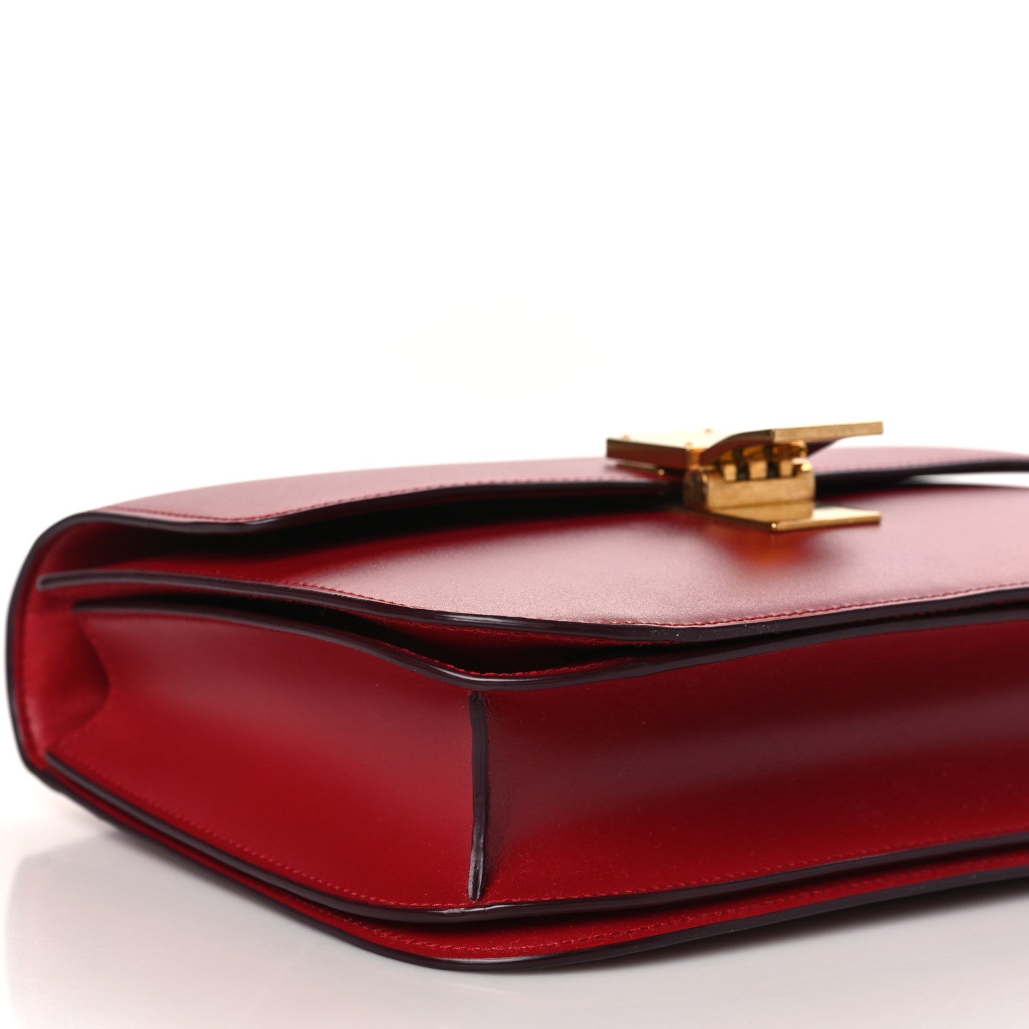 Celine Box Calfskin Medium Classic Box Flap Bag Red 9 of 10