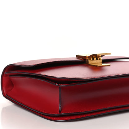 Celine Box Calfskin Medium Classic Box Flap Bag Red 9 of 10