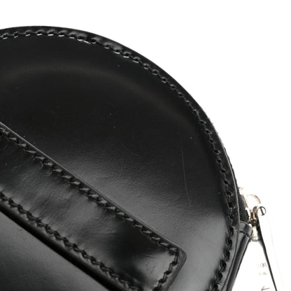 Prada Spazzolato Round Coin Pouch Bag Charm Black 8 of 8