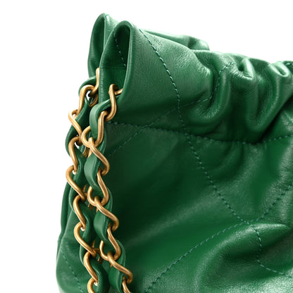 Chanel Shiny Calfskin Quilted Small Chanel 22 Green 14 of 14